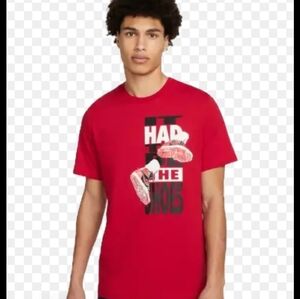 Air Jordan 1 Red It Had To Be The Shoes Graphic T Shirt Junior Medium